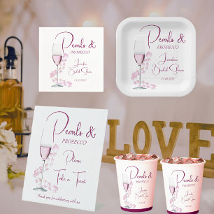Serviette En Papier Perles modernes et Fête des mariées de poursuites 