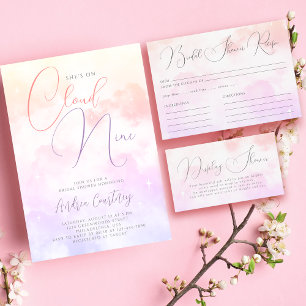 Moderne dromerige pastel roze wolk negen Vrijgezel Servet