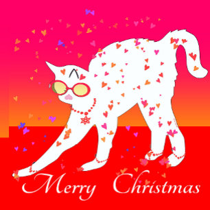 Tote Bag Joyeux chat de Noël