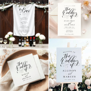 Élégante calligraphie Faire-part de mariage classi