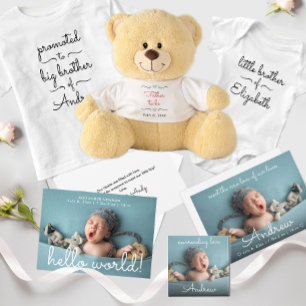 Photo Nouvel Enfant Cute Et Nom Faire-part de nais