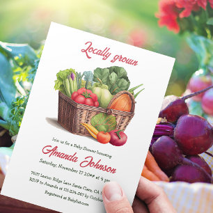 Invitation Maison de campagne rustique Baby shower cultivé lo