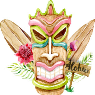 Serviette En Papier Tiki God et Floral Luau Anniversaire des serviette