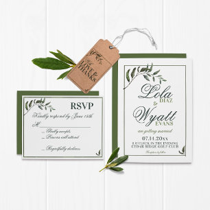 Papier BUDGET Moderne Direction de l'eucalyptus Mariage