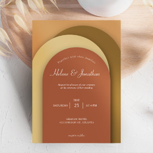 Invitation Terracotta rouille moderne minimaliste mariage élé