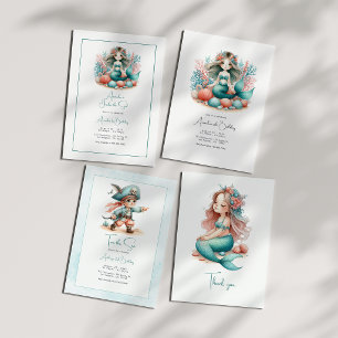 Invitation “Deux pour la mer” Anniversaire pirate de deux ans