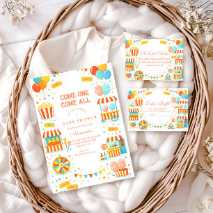 Invitation Fête de Bébé Circu Baby Shower