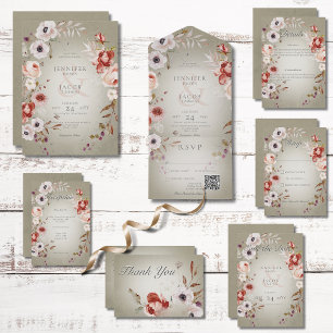 Romantique rose rose floral Enregistrer la carte d