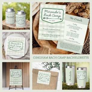 Serviette En Papier Summer Bach Camp En vichy Bachelorette Camping
