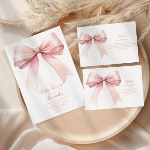 Carte D'accompagnement Diappeur de Baby shower de chèvre rose