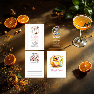 Invitations En Acrylique Un Tini Est En Chemin Baby shower Clair