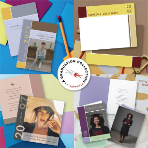 Mondriaan kleurenblokken Afstudeerder Modern Foto  Aankondiging