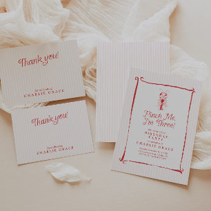 Invitation Pincez-Moi, j'ai Trois Ans Anniversaire Rétro Homa