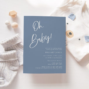 Baby shower Blue Boy   Invitation Blue Boy moderne
