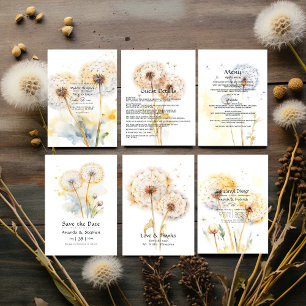 Invitation Dandelion Dîner de répétition Mariage