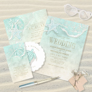 Dessous-de-verre En Papier Mousse de mer Tortue de mariage ID837
