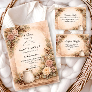 Invitation Baby-Boho: Baby Shower 'Un Bébé Est En Route'