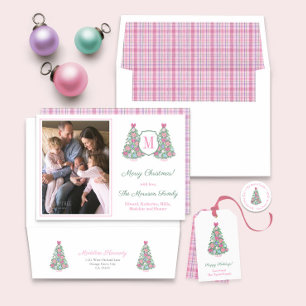 Cartes Pour Fêtes Annuelles Monogramme Maximaliste Coloré Joyeux Noël