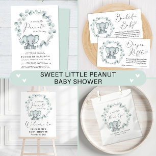 Papier Budget Elephant Eucalyptus Baby Sprinkl Invitation