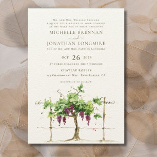 Invitation Tout En Un Paso Robles Vineyard Vineyard Grapevine Mariage