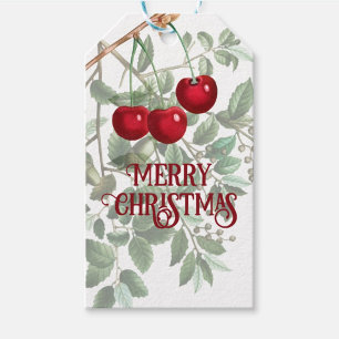 Étiquettes-cadeau Cherry Christmas - Vintage Christmas Cadeaux Tags