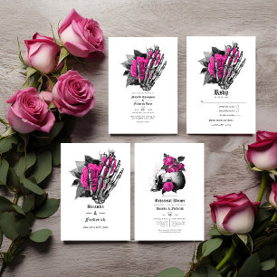 Programme Mariage gothique floral rose chaud