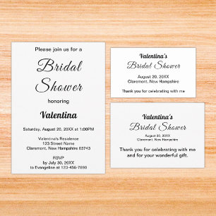 Carte De Remerciements Mariage : typographie noir et blanc pour la fête d