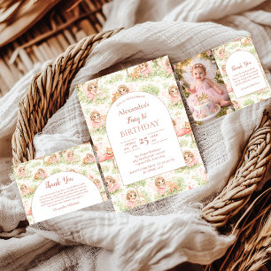 Invitation Jardin de Fées Premier Anniversaire