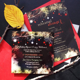 Invitation Whimsical Starry Mariage de la forêt de nuit