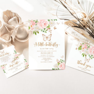 Invitation Baisers papillon et voeux d'anniversaire