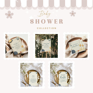 Carte D'accompagnement Refus de diappeur de Baby shower solaire lunaire