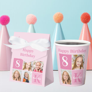 Ballotins Jolie fille rose Photo Personnalisée Anniversaire 