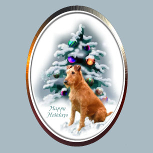 Irish Terrier kerstcadeaus Feestdagen Kaart