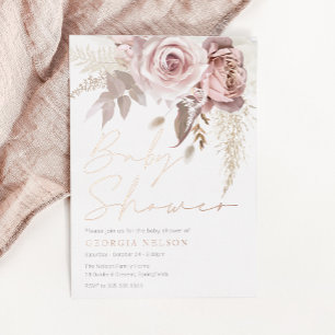 Ballotins Beau Baby shower floral rose pâle