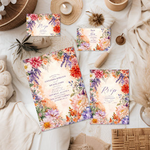 Save The Date Boho Victorian Royal Floral Mariage