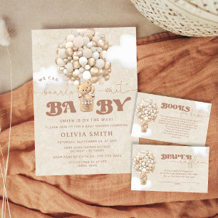 Invitation Baby shower d'attente de l'ours en peluche Neutre