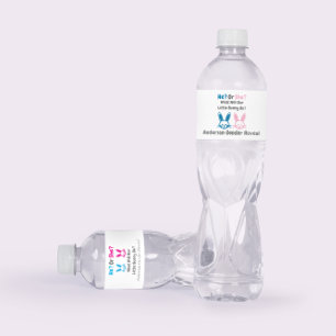 Étiquette Pour Bouteilles D'eau Petit Bunny Gender Reveal