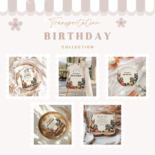 Assiettes En Carton Deux animaux de forêt rapides 2e anniversaire