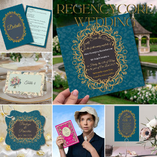 Save The Date Élégant classique regencycore regent