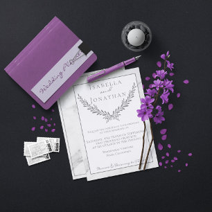 Élégant Faire-part de mariage de marbre et de cour