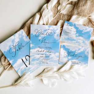 Invitation La Mariée Est Sur Le Nuage Neuf Élégante Fête des 