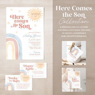 Carte D'accompagnement Voici le Baby shower du Fils   Livres pour bébé