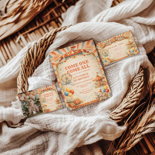 Foto Vintage Circus Sprookjes Verjaardag Kaart