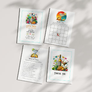 Invitation Taco & Tequila Nacho Fête Moyenne Anniversaire