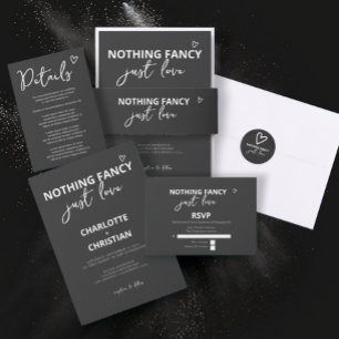 Invitation Tout En Un Rien de fantaisie Juste Amour Mariage