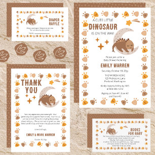 Carte D'accompagnement Un mignon petit Dinosaur Baby shower Livres pour b