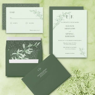 Invitation à trois volets de Mariage de fleurs int