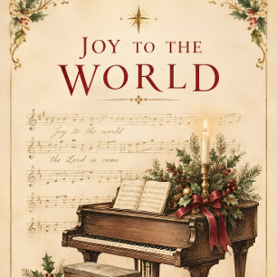 Carte de vœux de Noël vintage, style musique class