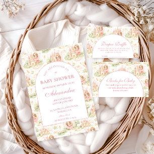 Serviette En Papier Baby Shower Jardin de Fées Rose