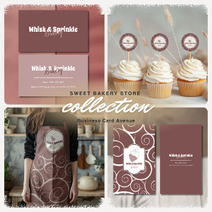 Carte De Visite Sucre Boulangerie Boutique Gâteaux Sur Mesure Choc